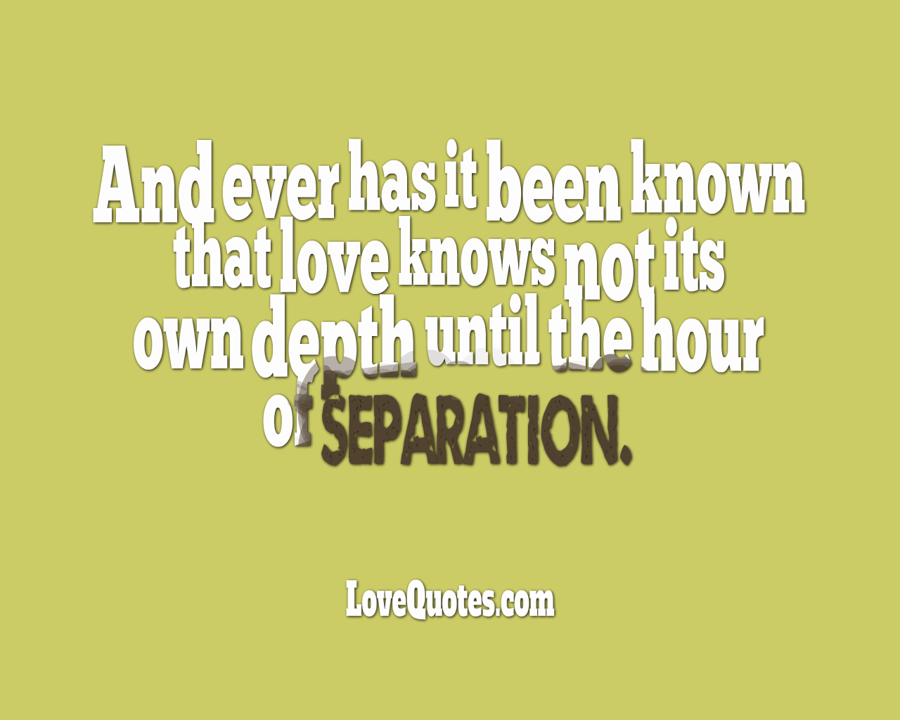 The Hour Of Separation