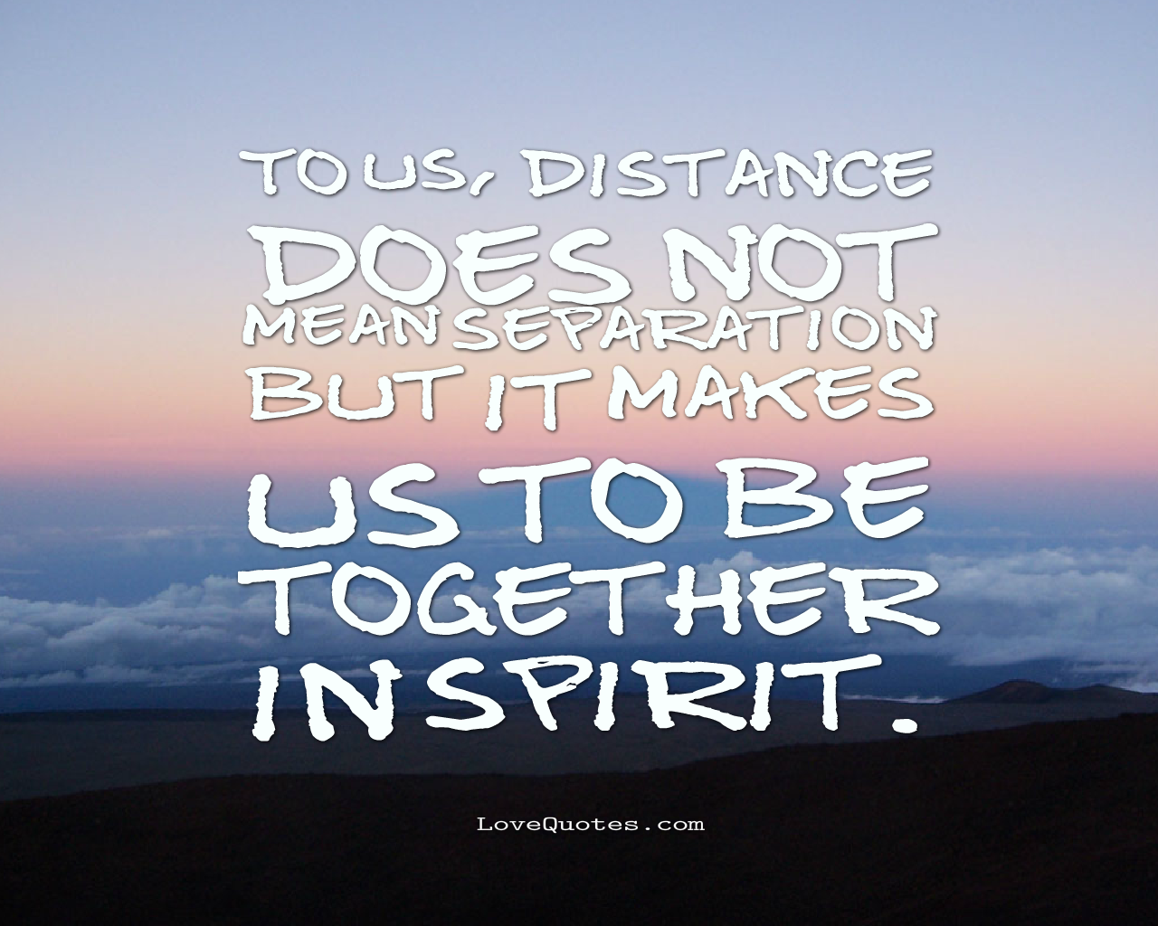 Distance Does Not Mean Separation