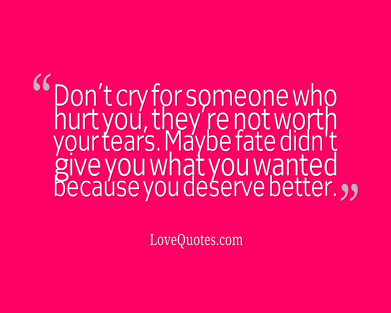 You Deserve More
