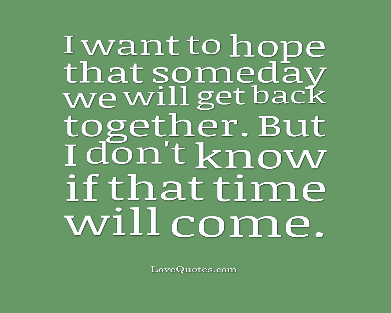 I Want To Hope