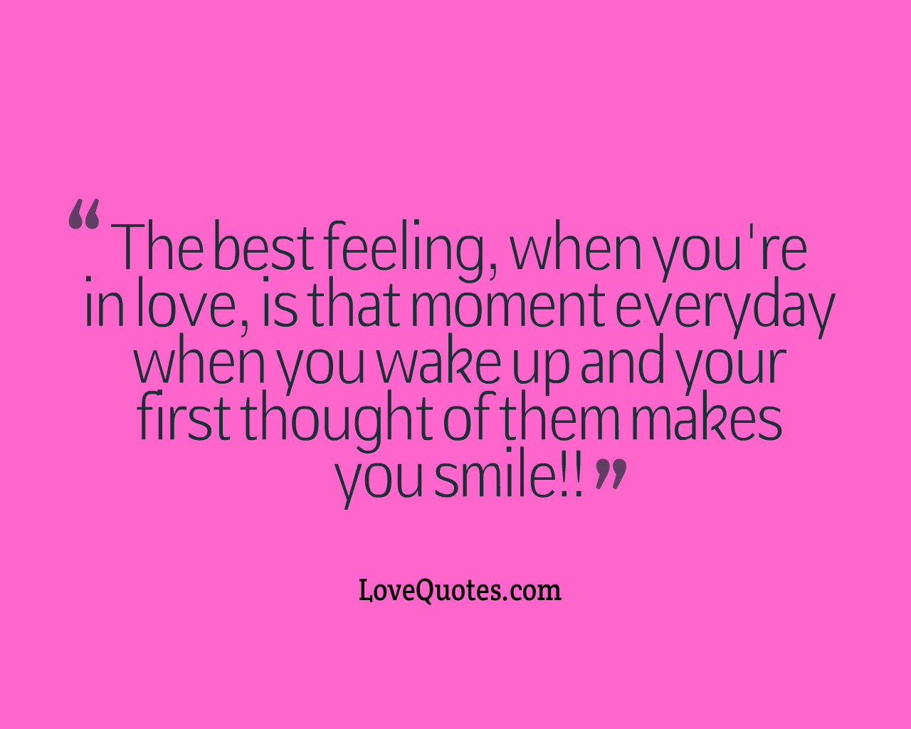 The Best Feeling When You’re In Love