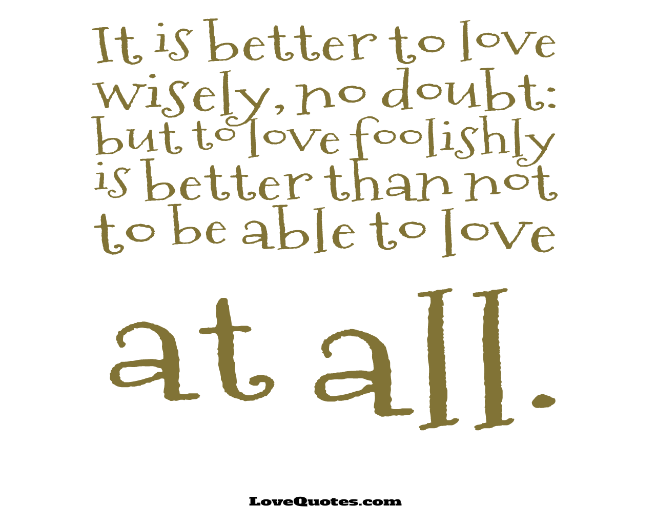 Love Wisely
