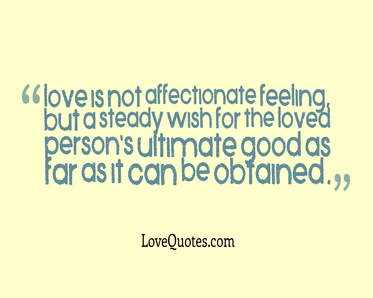 Love Is Affectionate Feeling