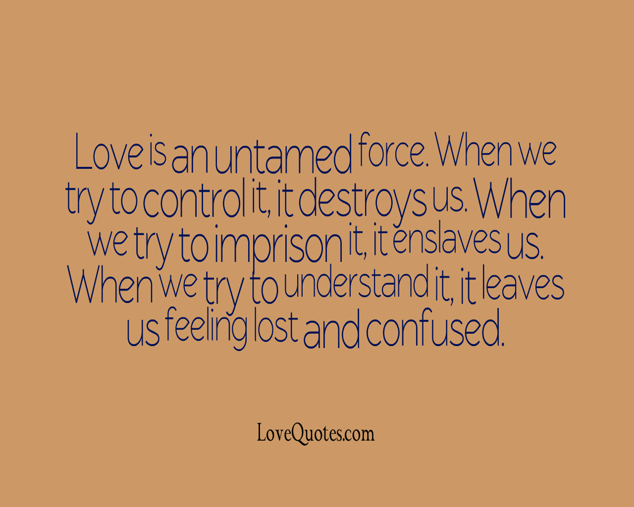 Love Is An Untamed Force
