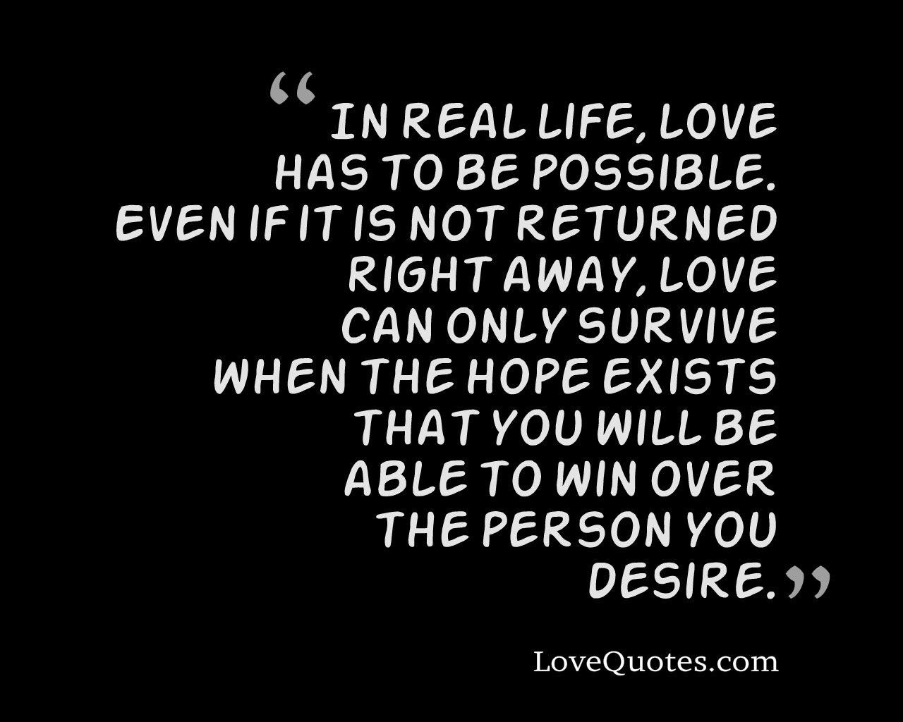 Love Has To Be Possible