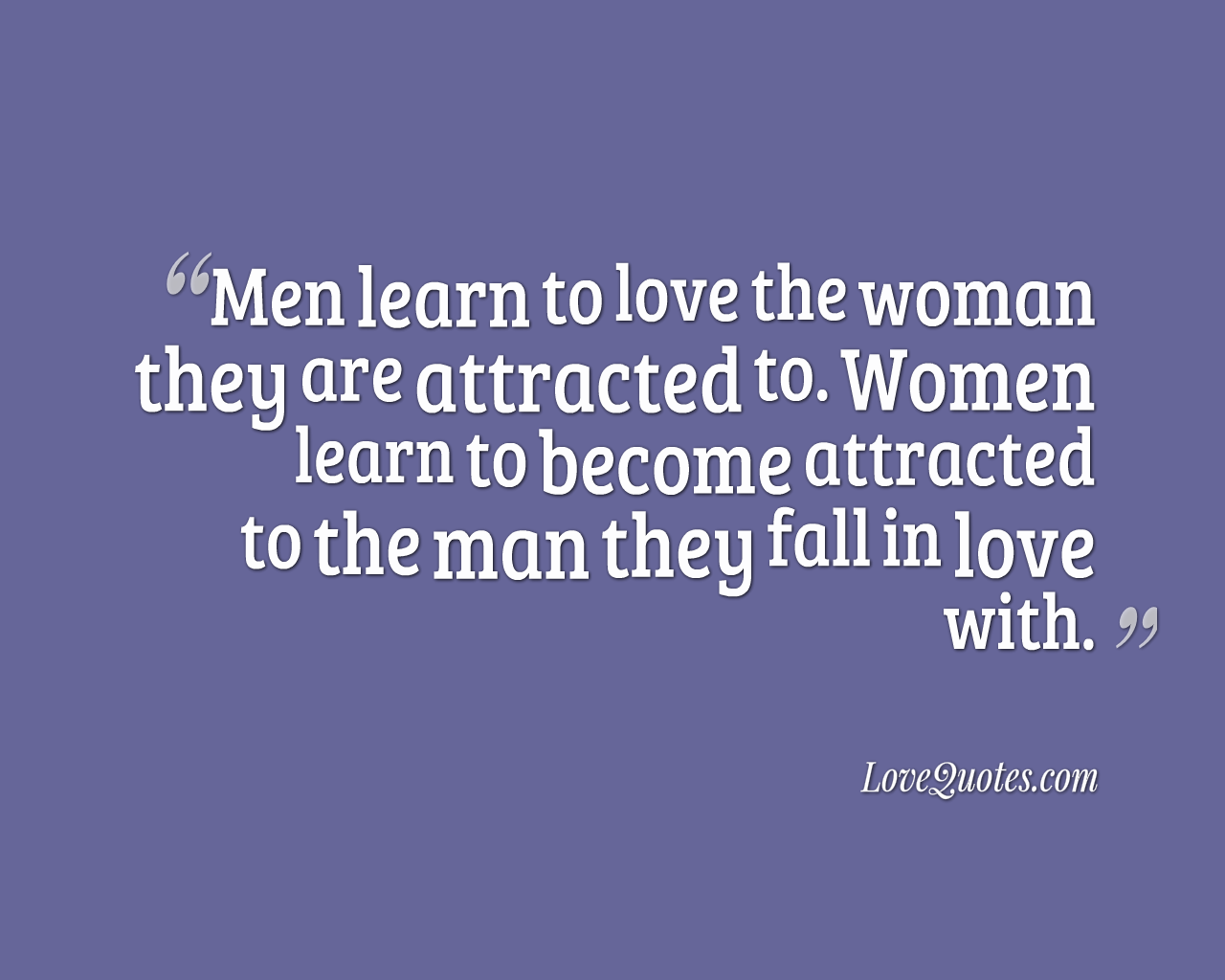Men Learn To Love