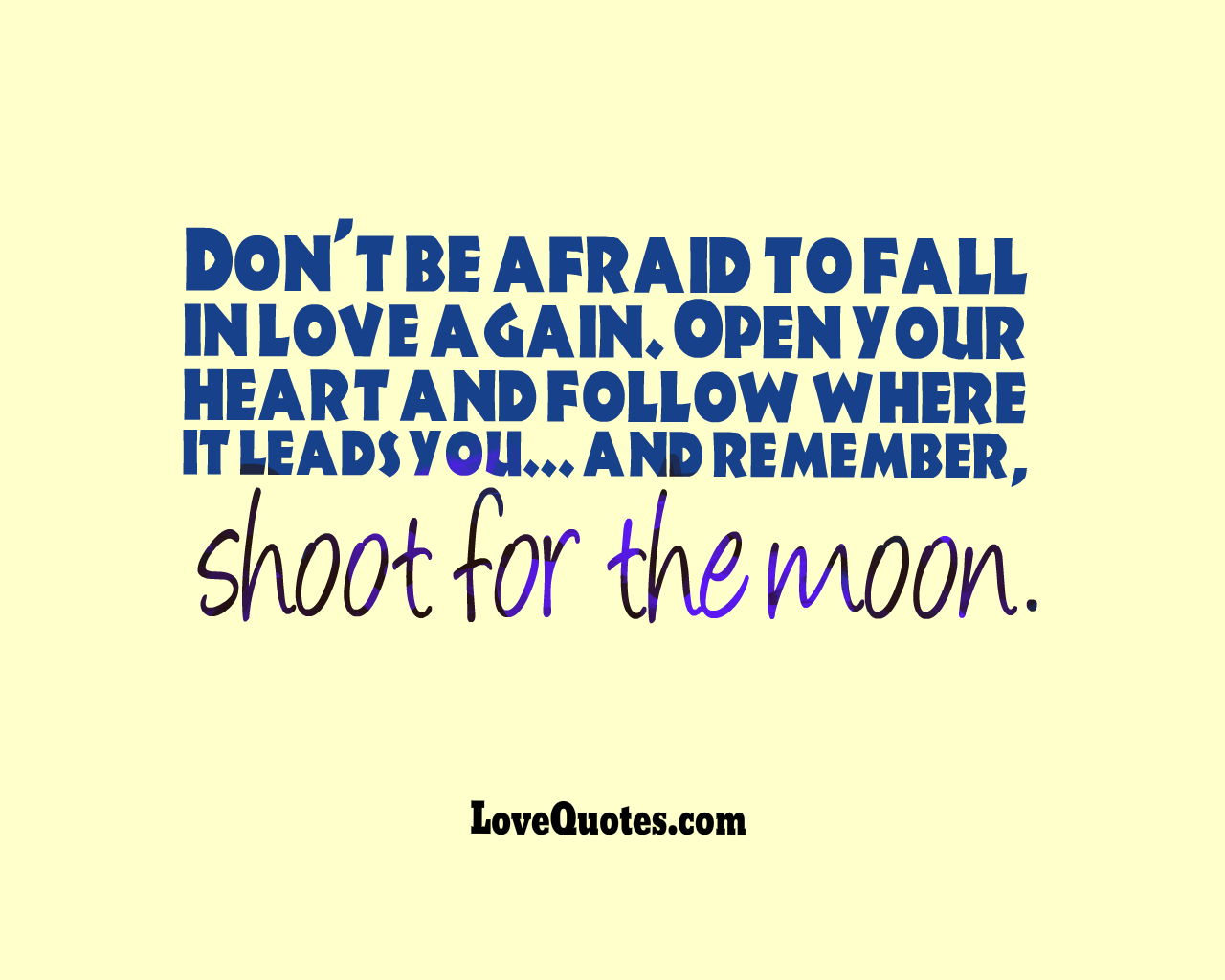 Dont Be Afraid To Fall In Love Again