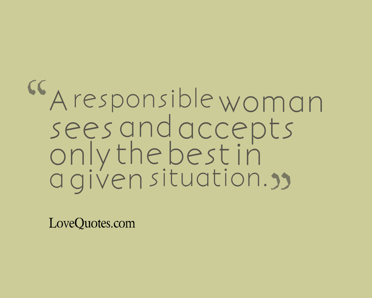 A Responsible Woman