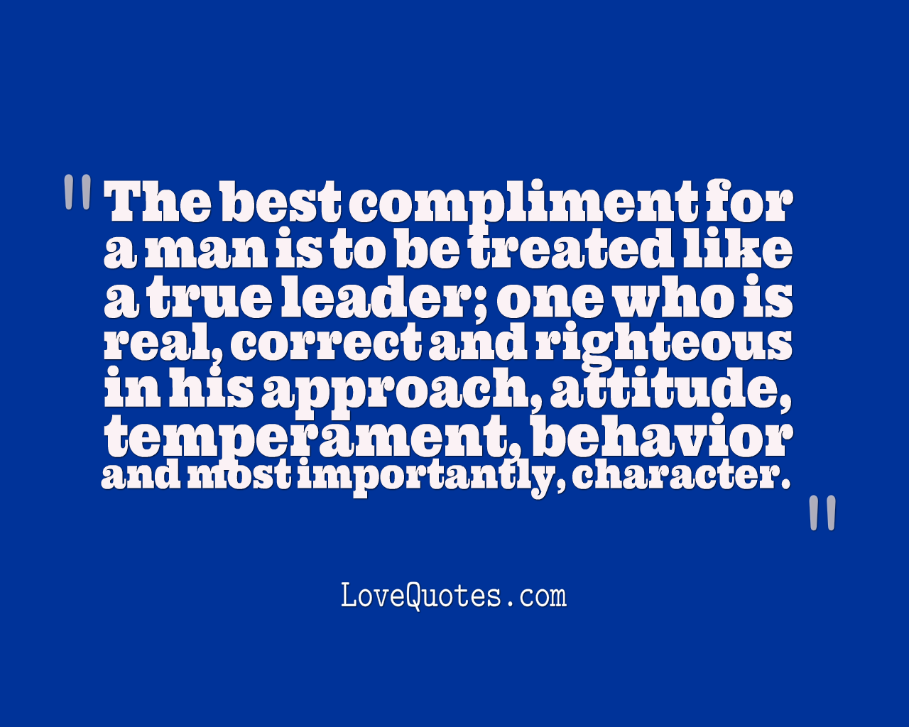 The Best Compliment For A Man