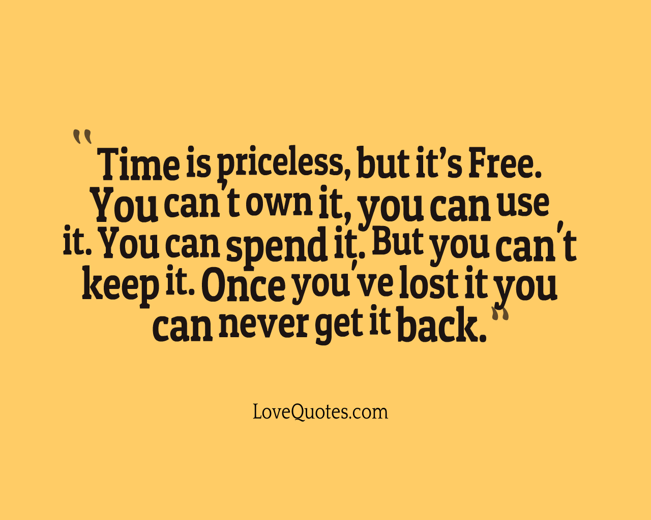 Time Is Priceless