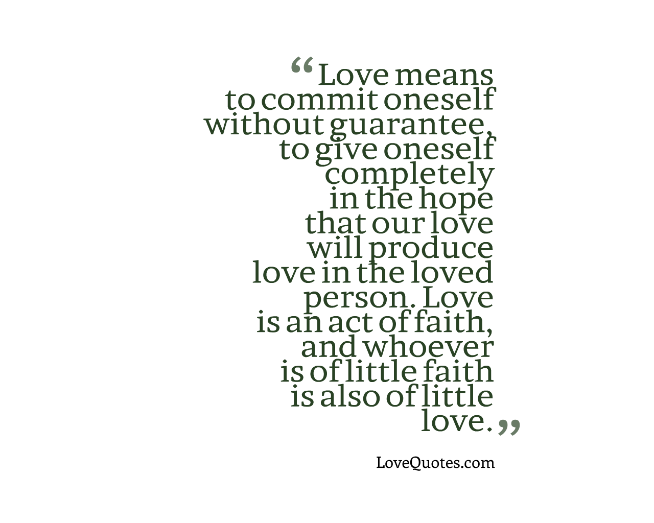 Love Means To Commit