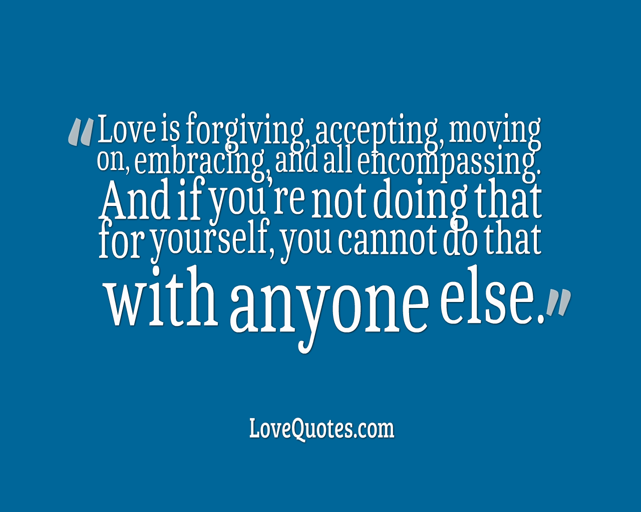 Love Is Forgiving