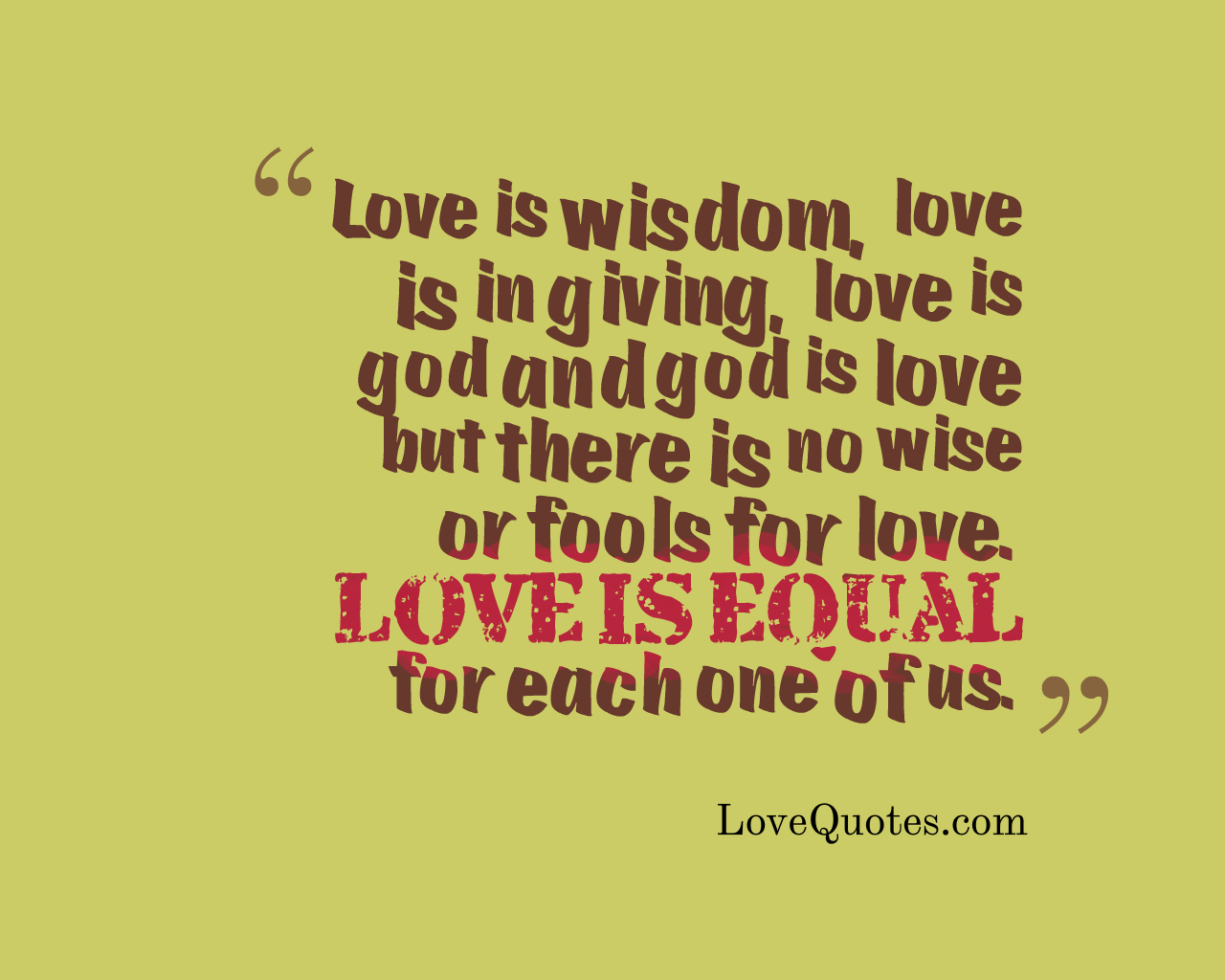 Love Is Wisdom