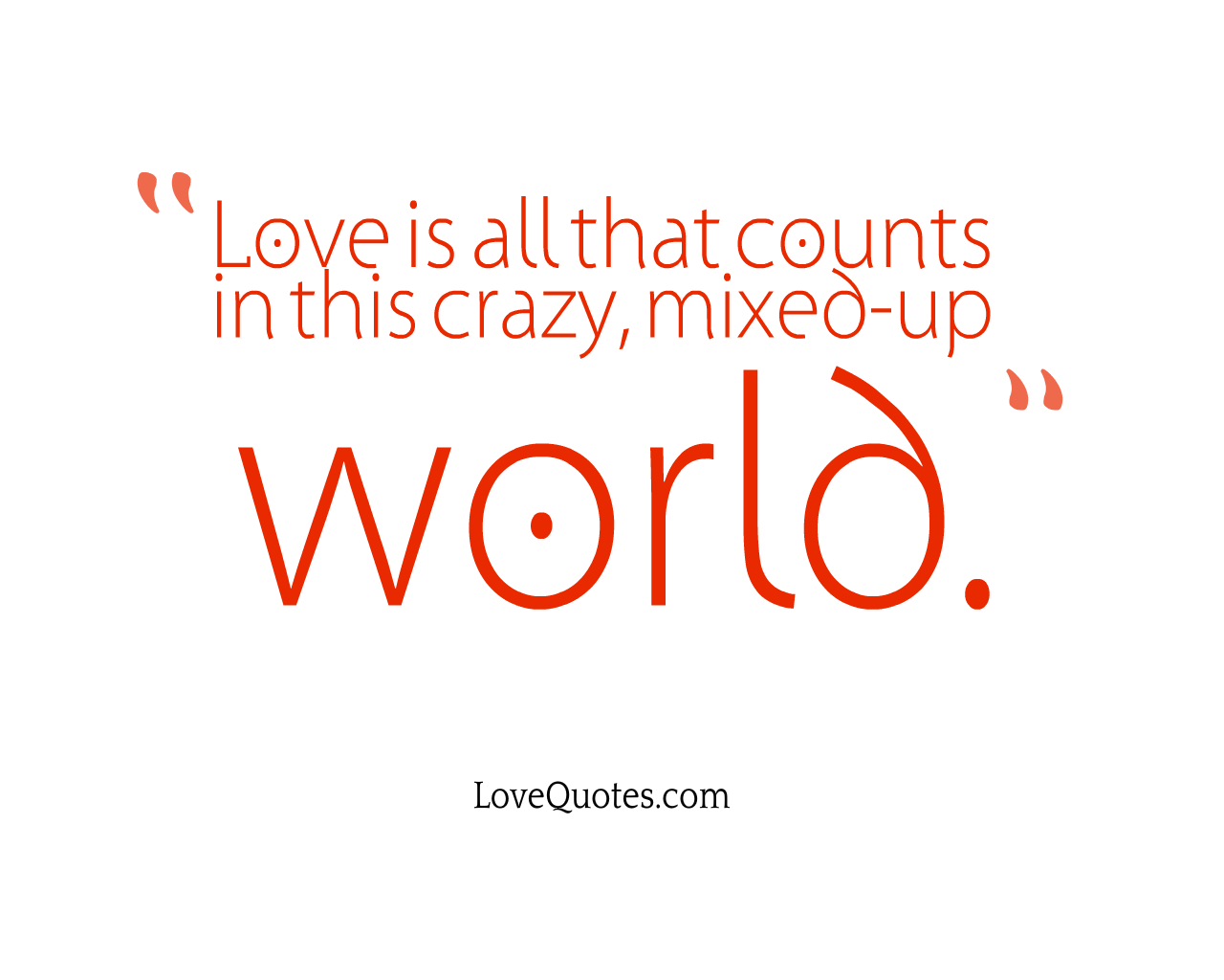 Love Is All That Counts