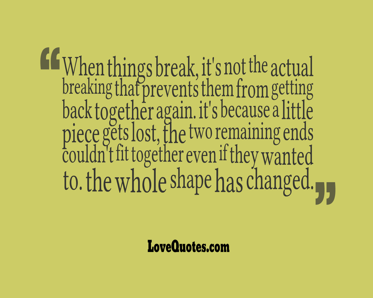 When Things Break