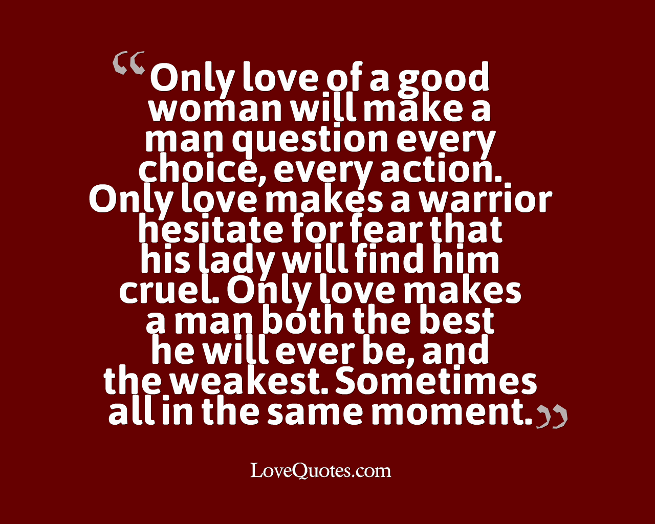 Love Of A Good Woman