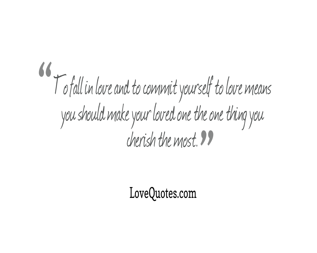To Fall In Love