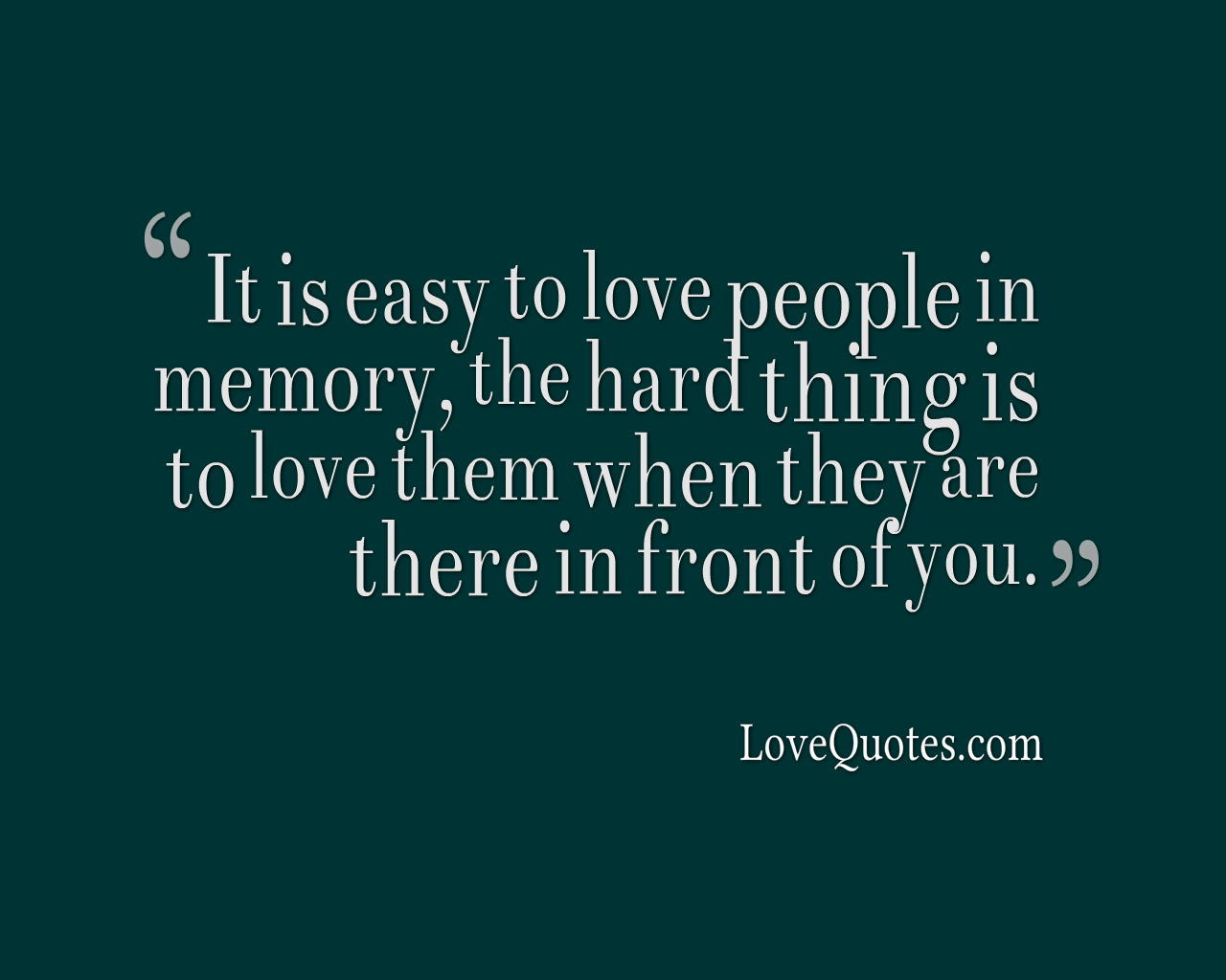 To Love People