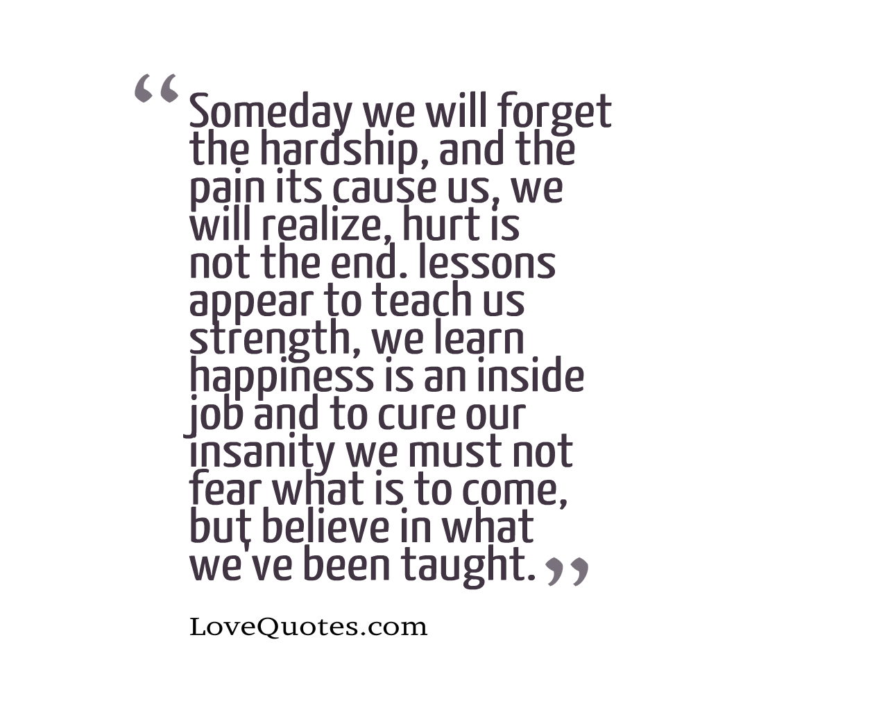 Hurt Is Not The End