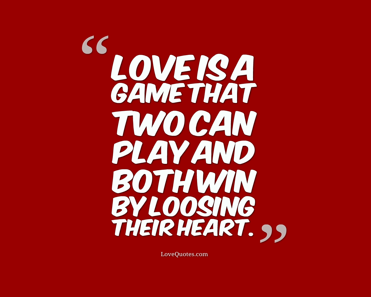 Love Is A Game