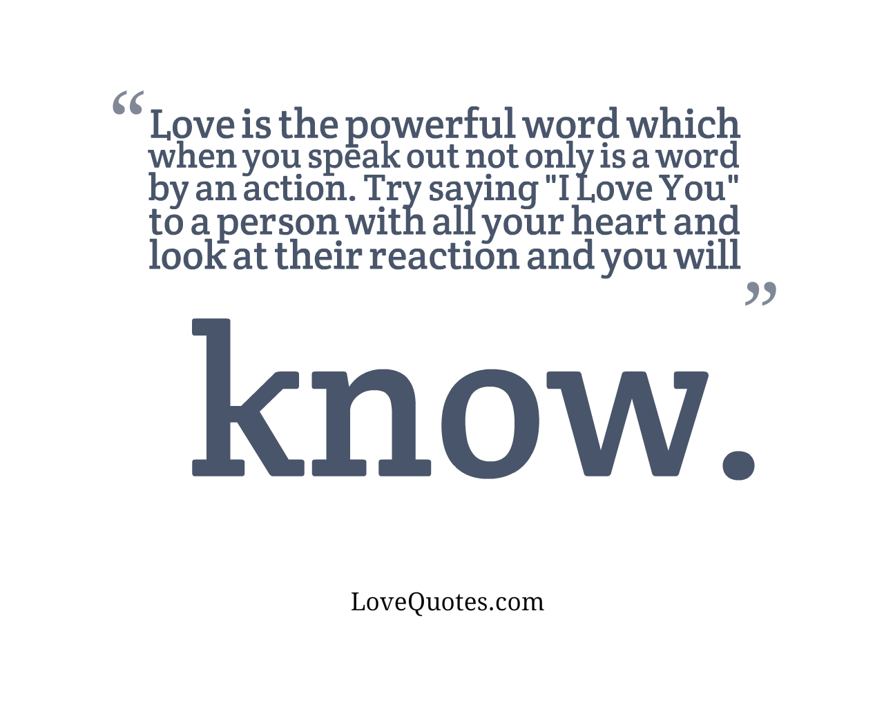 Love Is The Powerful Word