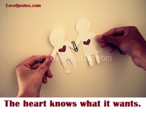 The Heart Knows What It Wants