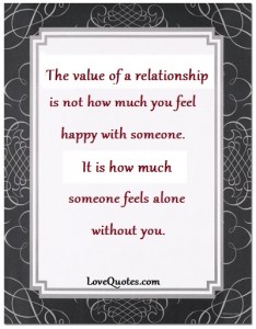 The Value Of A Relationship