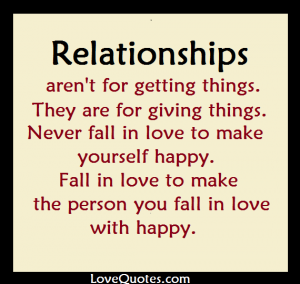 Never Fall In Love To Make Yourself Happy