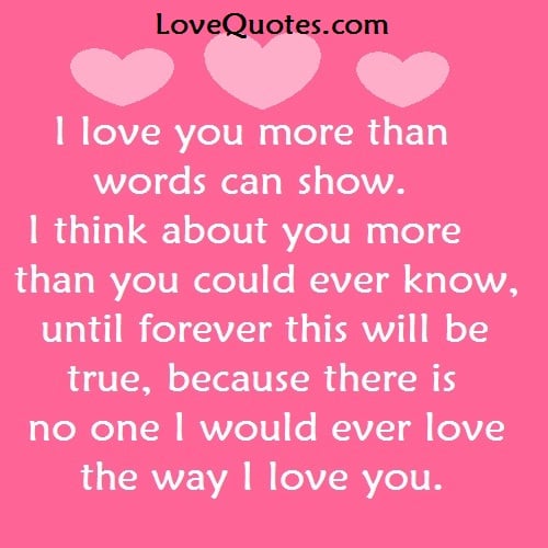 The Way I Love You - LoveQuotes.com