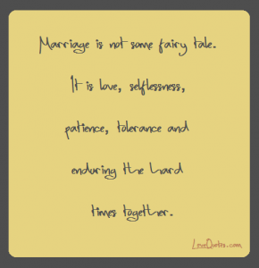 Marriage Is Not Some Fairy Tale