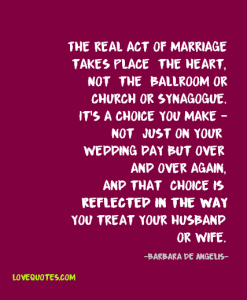 The Real Act Of Marriage