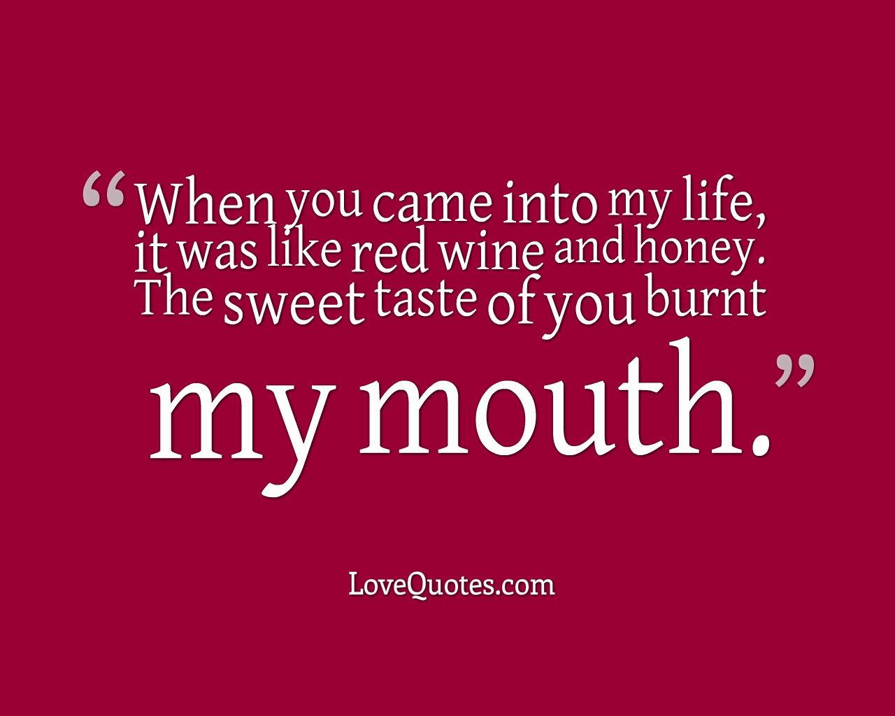 The Sweet Taste Of You