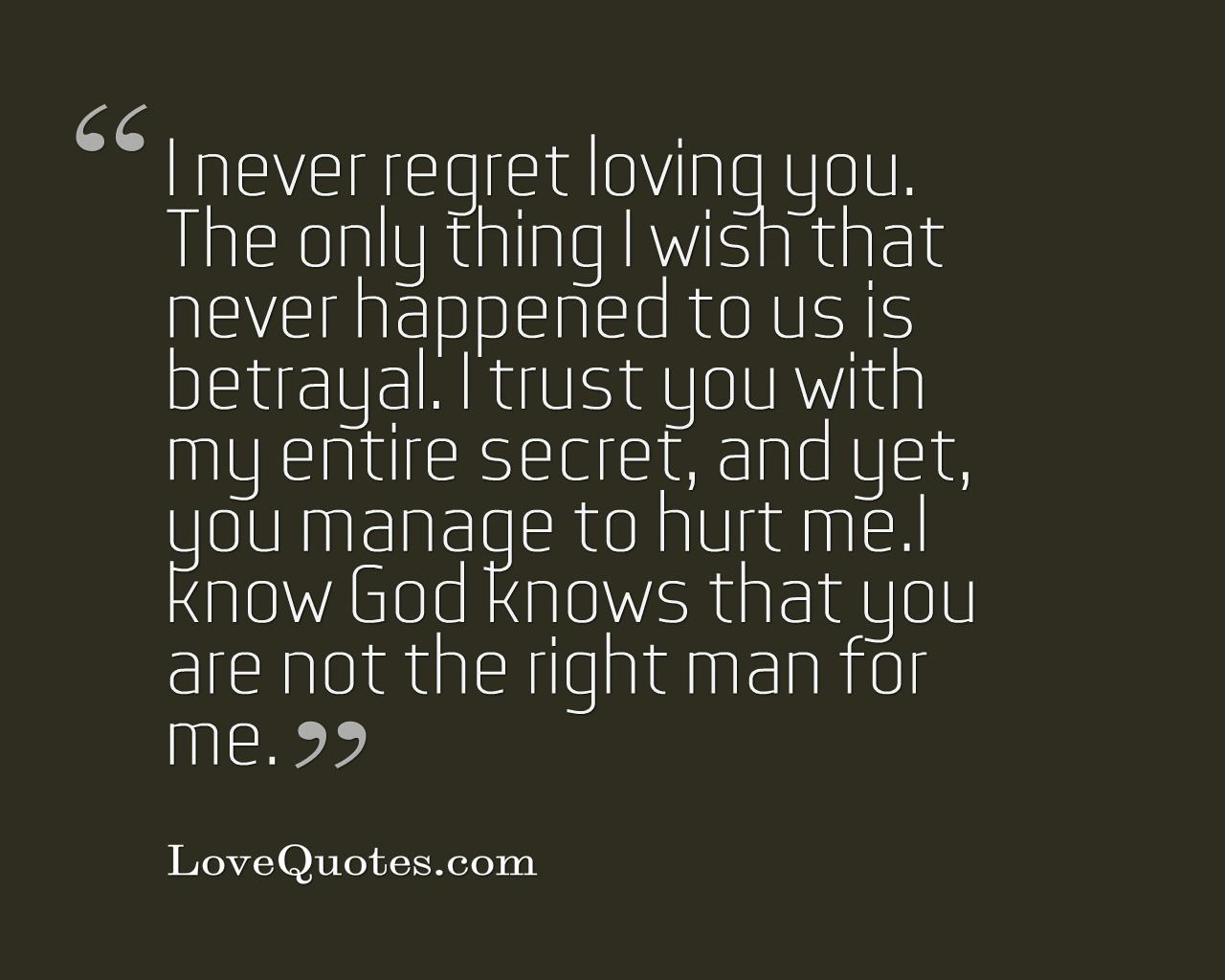 I Never Regret Loving You