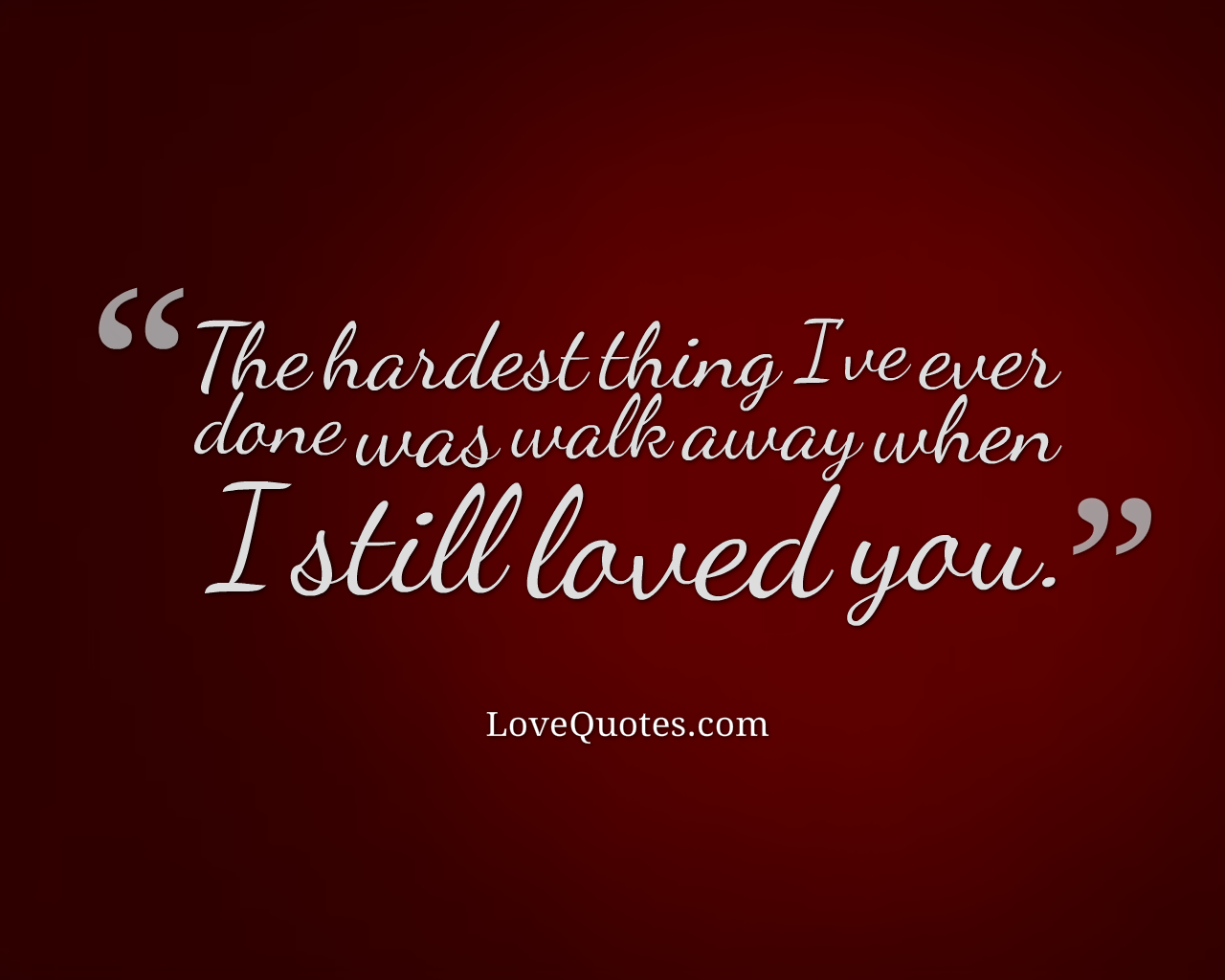 I Still Loved You