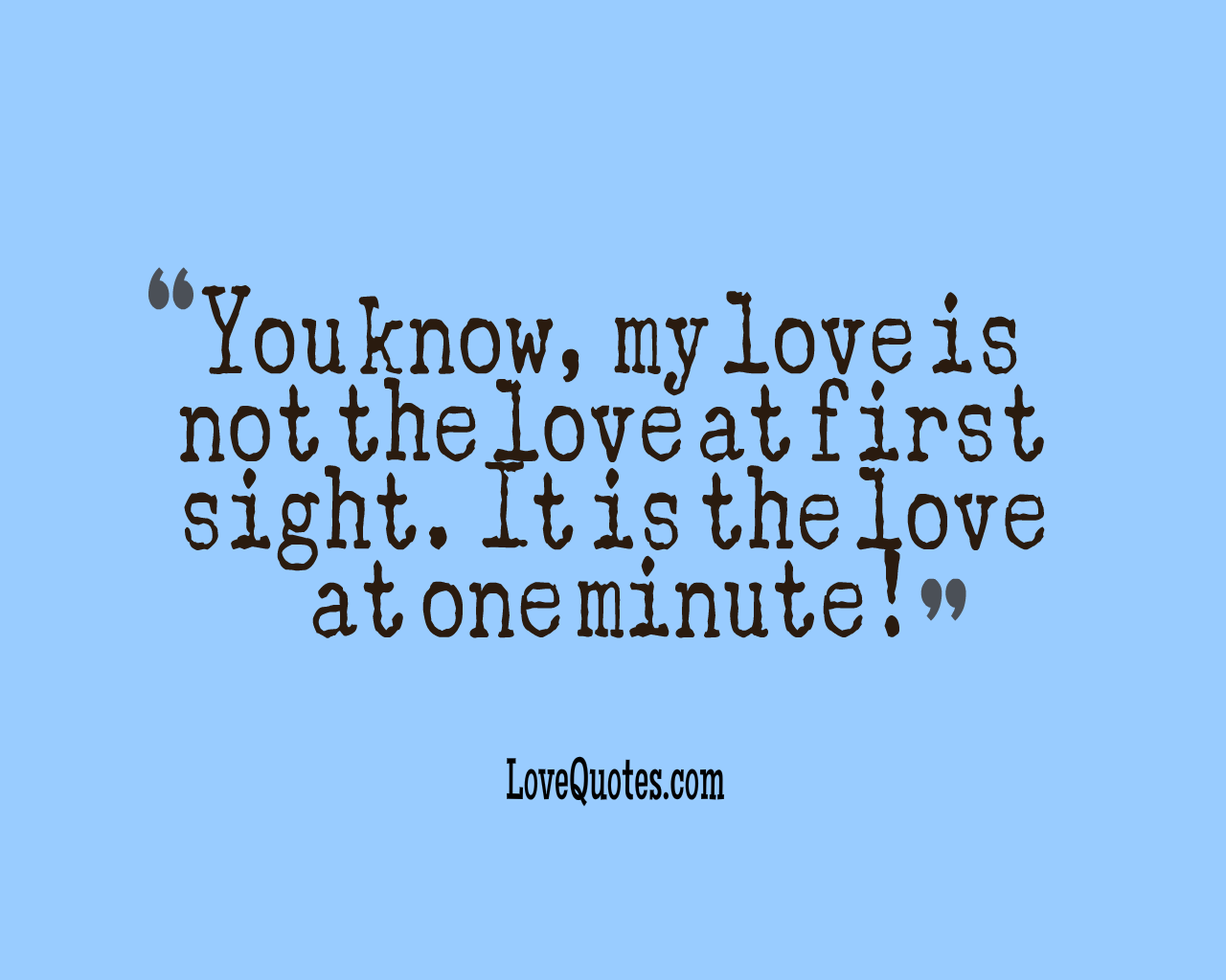 Love At One Minute