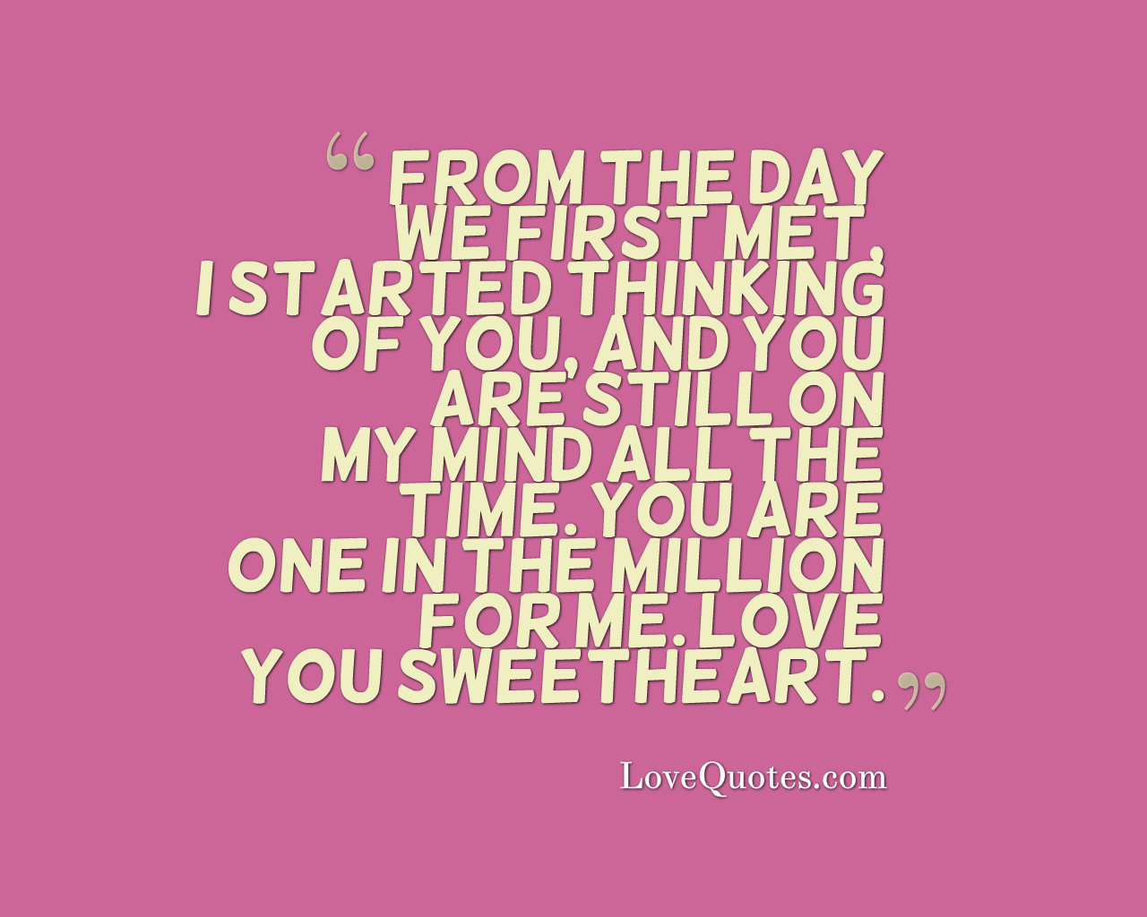One In The Million Love Quotes