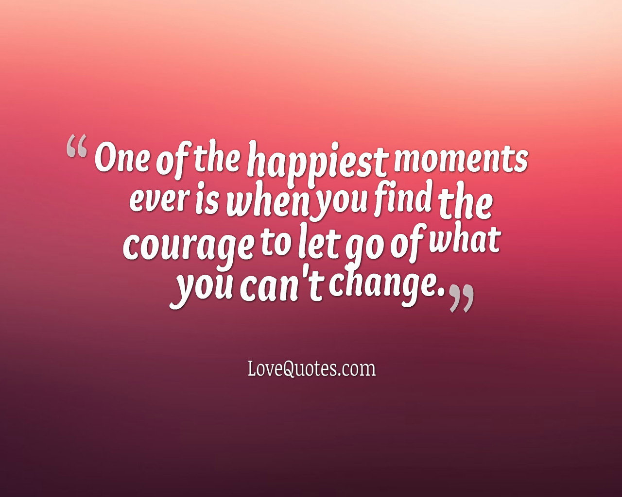 The Courage To Let Go