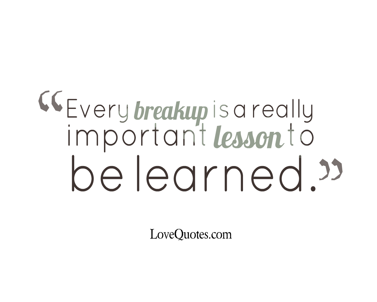 Breakup Lesson