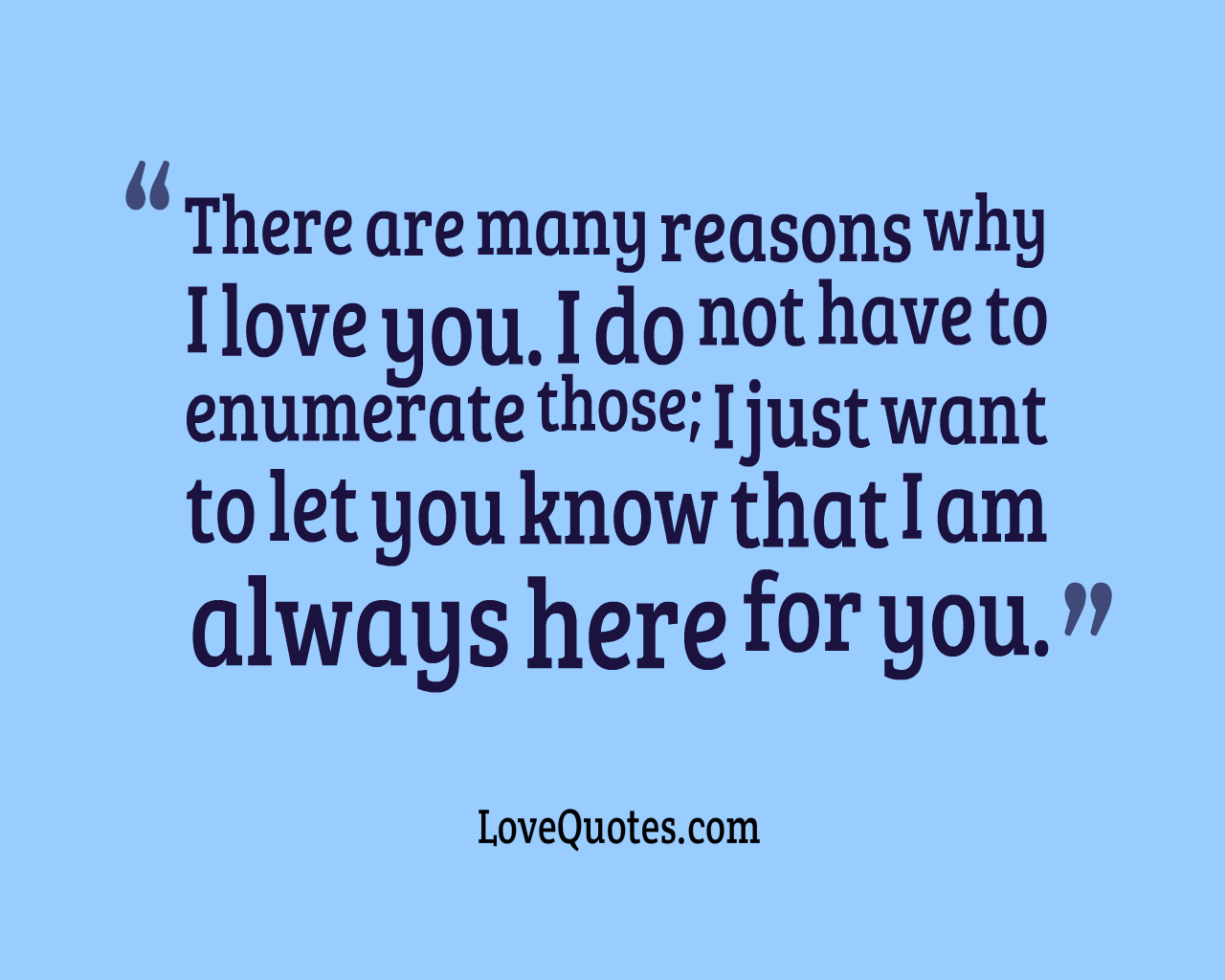 Reasons Why I Love You - Love Quotes