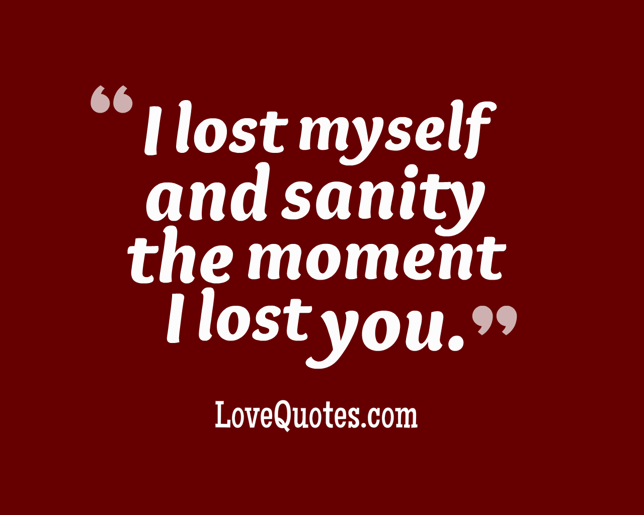 I Lost Myself
