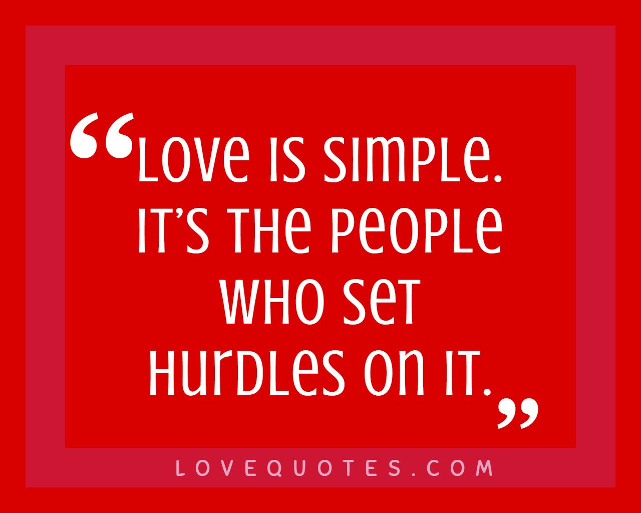 Love Is Simple