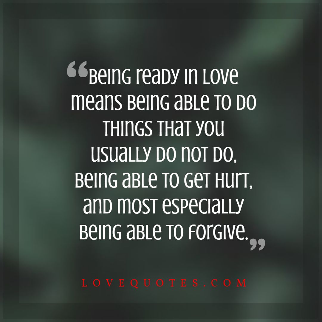 Being Ready In Love