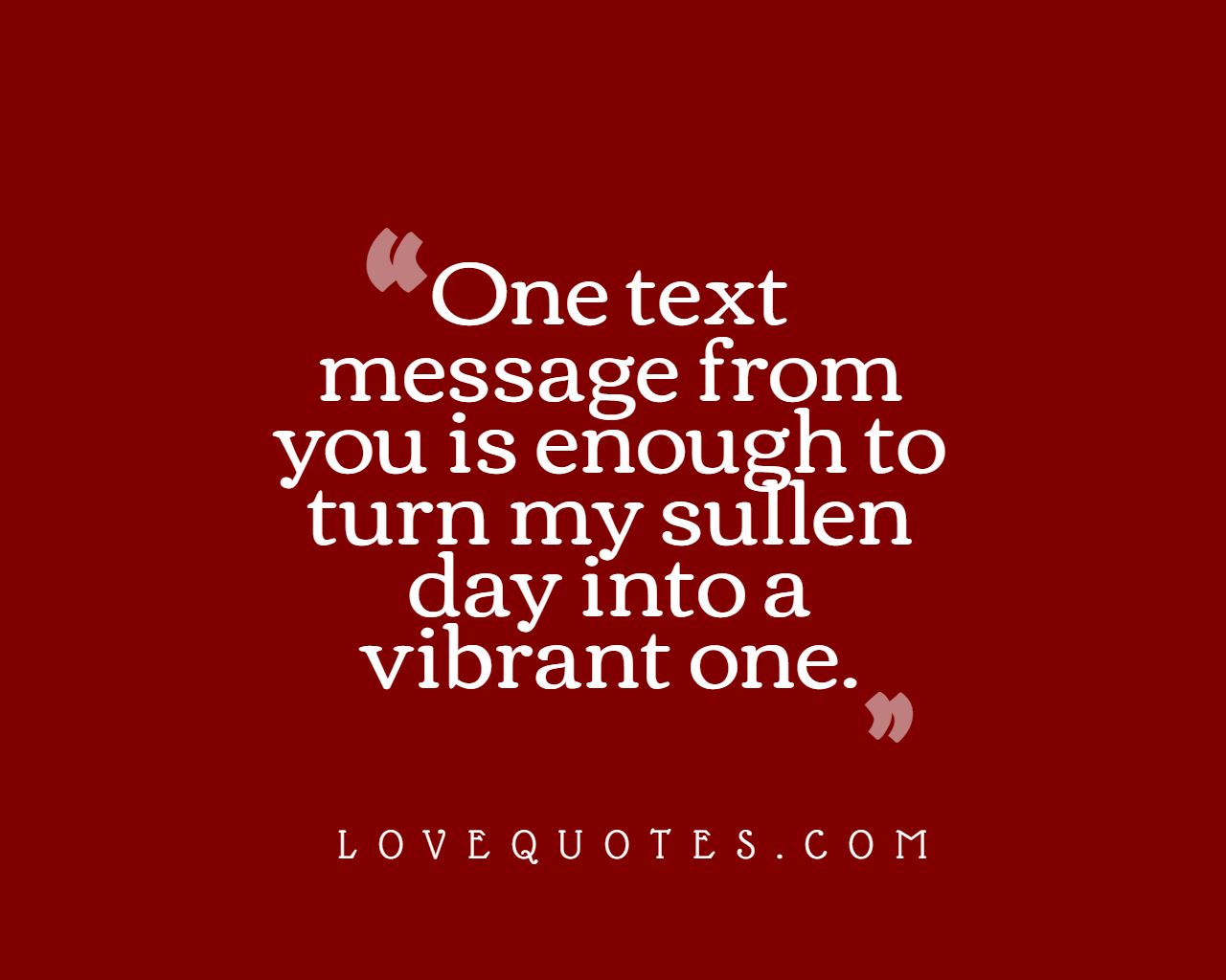 One Text Message