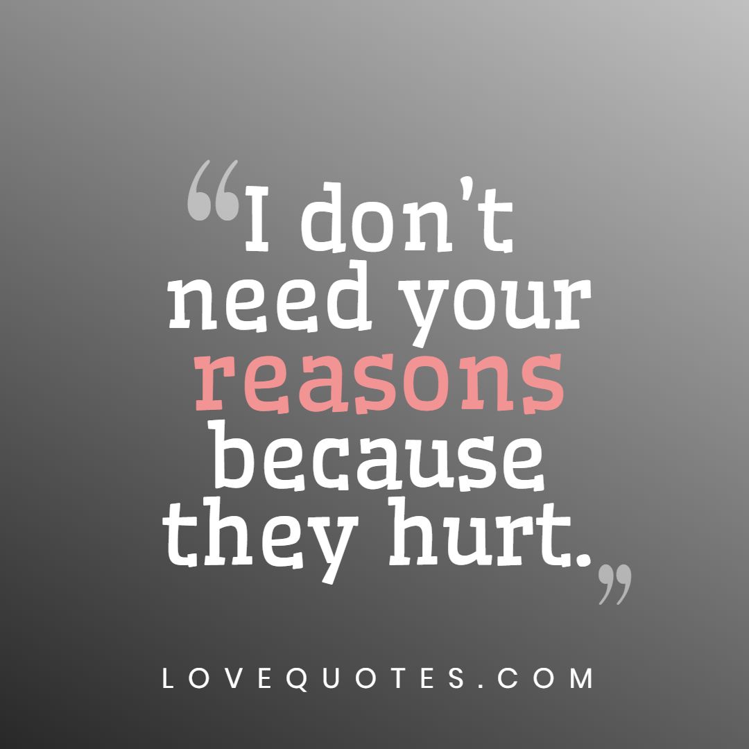 Your Reasons