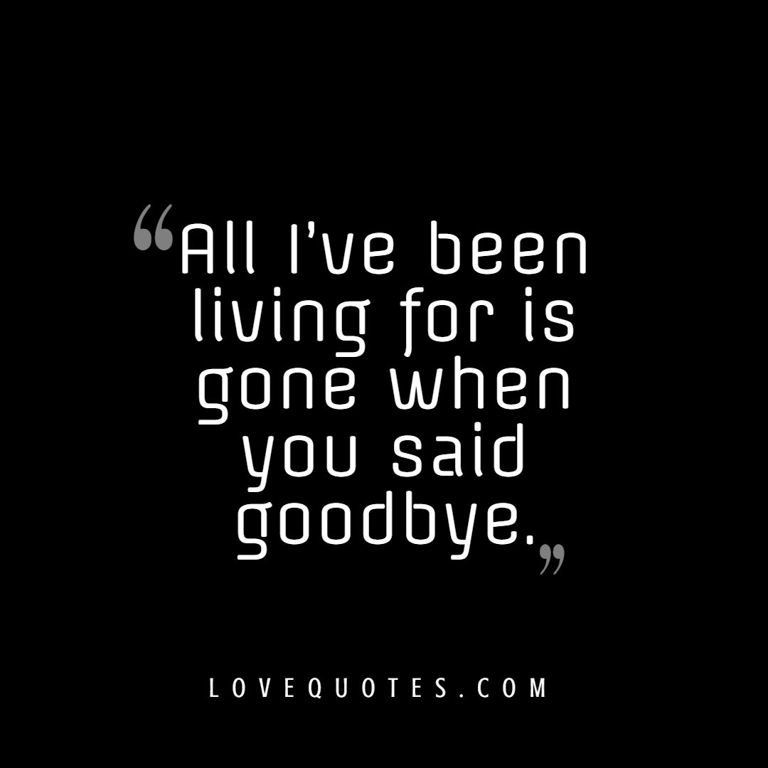 When You Said Goodbye