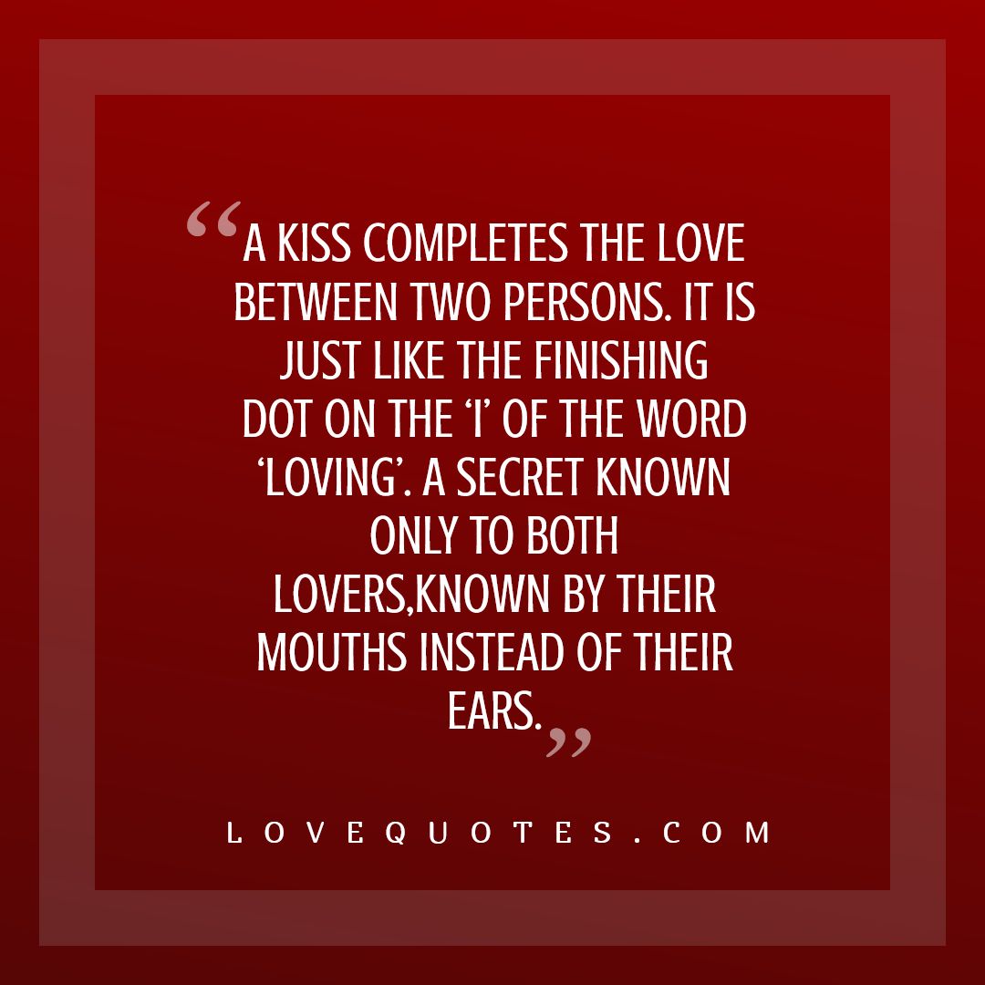 A Kiss Completes The Love