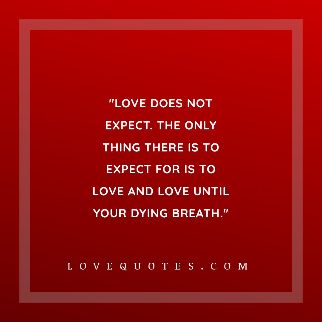 Love Does Not Expect