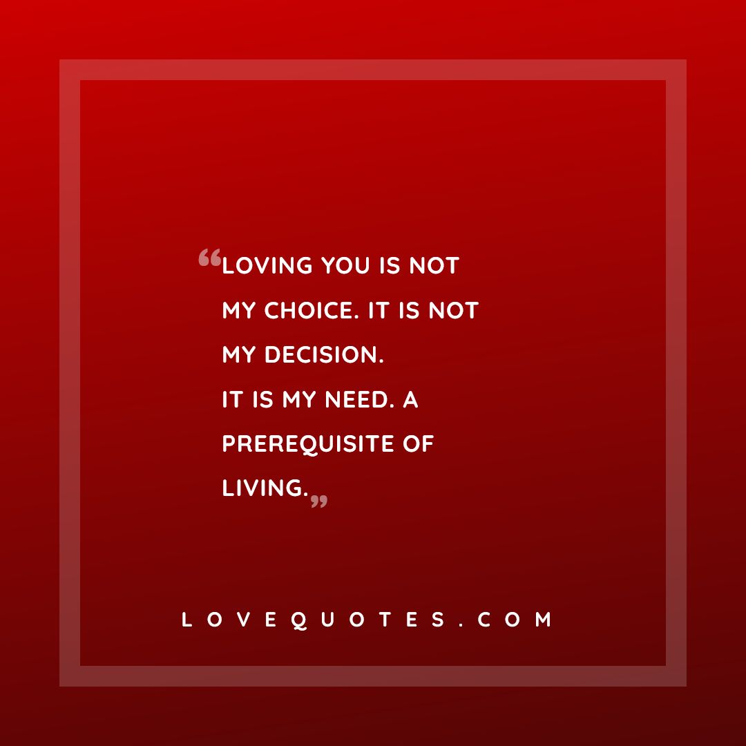 Loving You Not My Choice