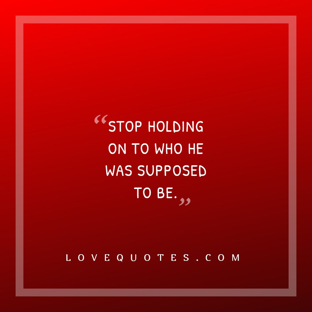 Stop Holding On