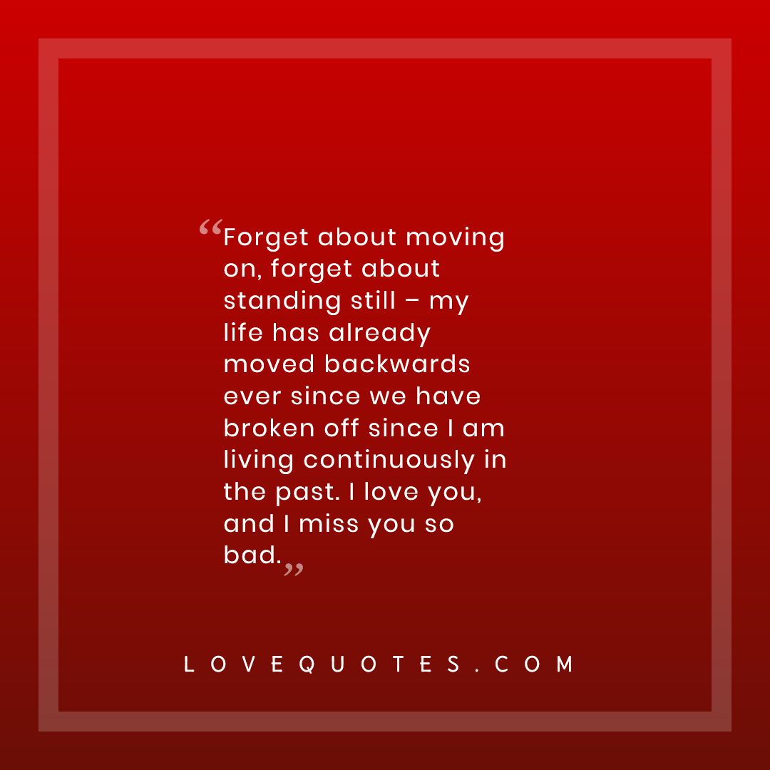 Forget About Moving On